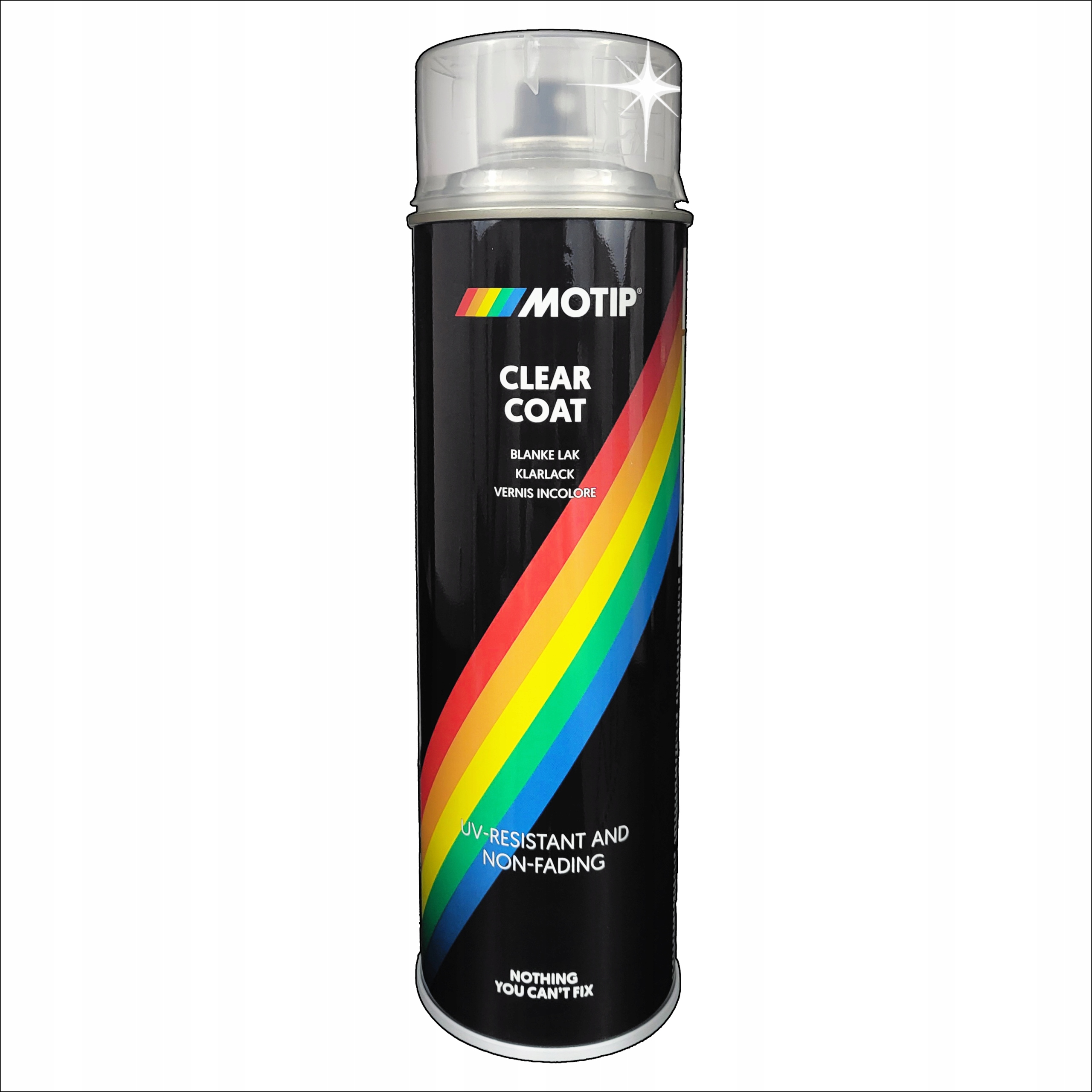 Lakier Bezbarwny Akrylowy Spray Wysoki Połysk Klar Motip 500ml