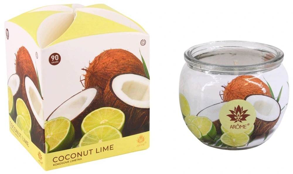 Vonná svíčka Coconut Lime, 12 ks
