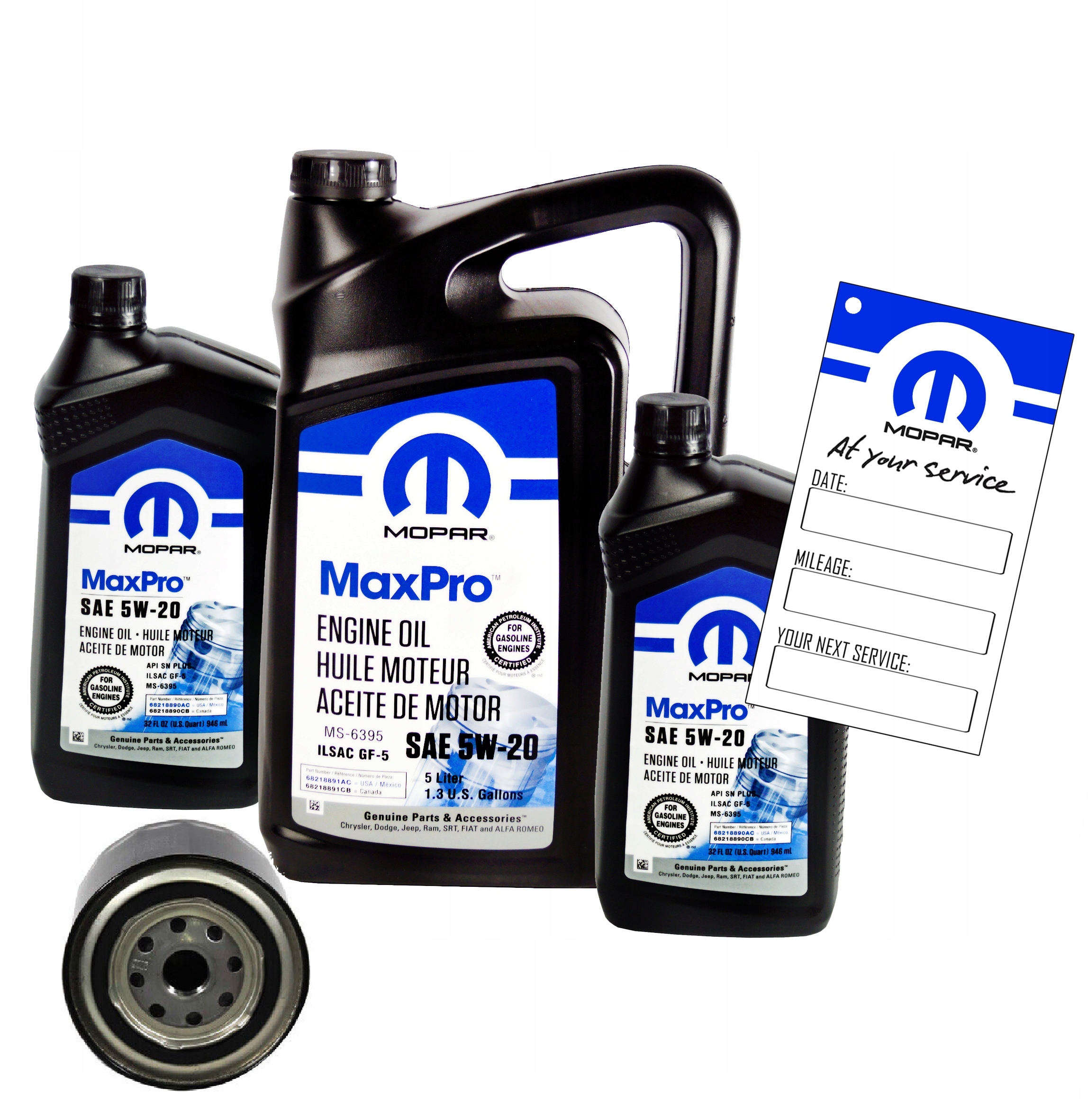 Olej Mopar 5V20 Filtr 4884899AC