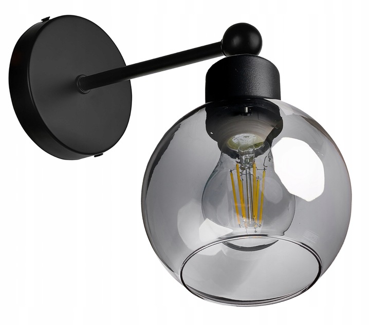 

Lampa Kinkiet Ścienny stały E27 Loft szklany Kula