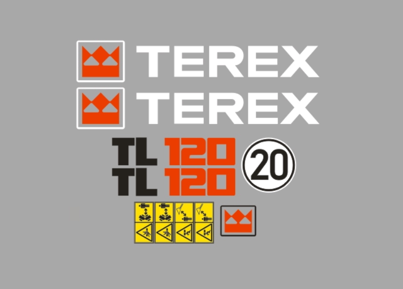 Samolepky s nálepkou Terex Tl 120