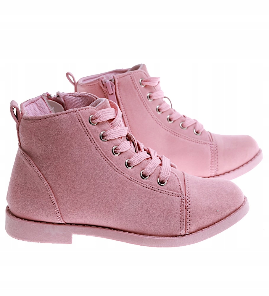 Botki dziewczęce różowe buty na jesień z suwakiem 16813 33 Bohater brak