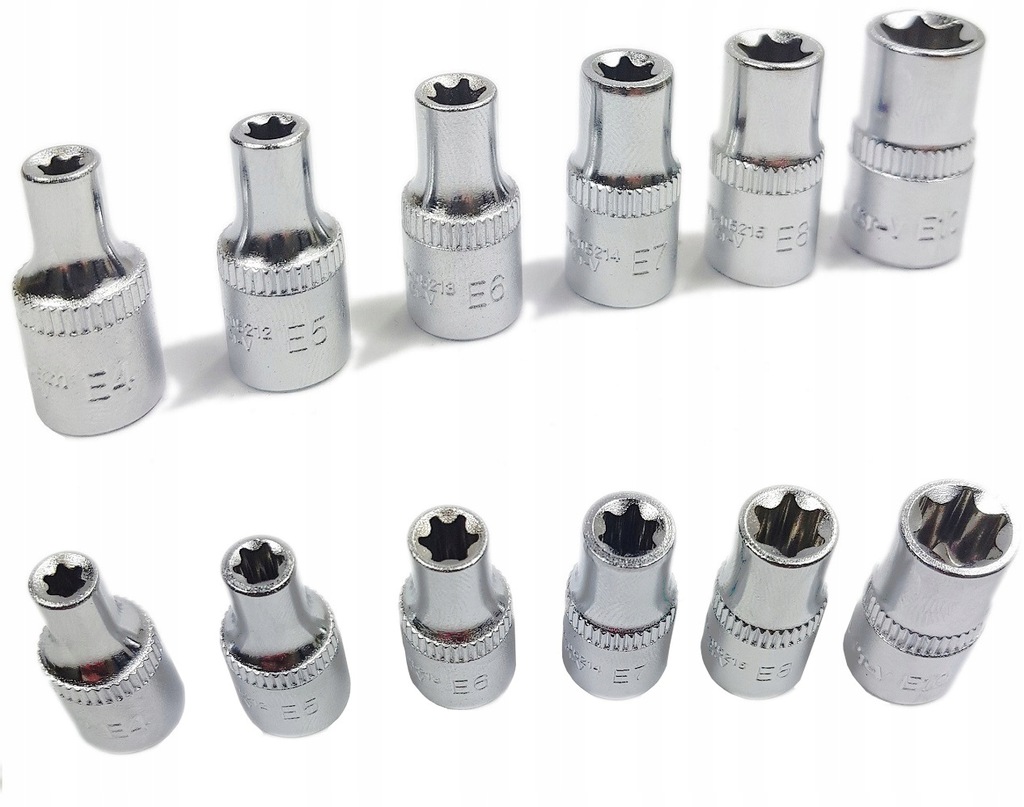 

Yato Zestaw Nasadek Nasadki Torx 1/4'' E4-E10