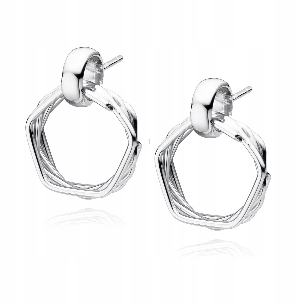 Stříbrné Náušnice pr 925 Rhodiovaná kolečka Kola Dýka Dárek pro ženy Šroubky