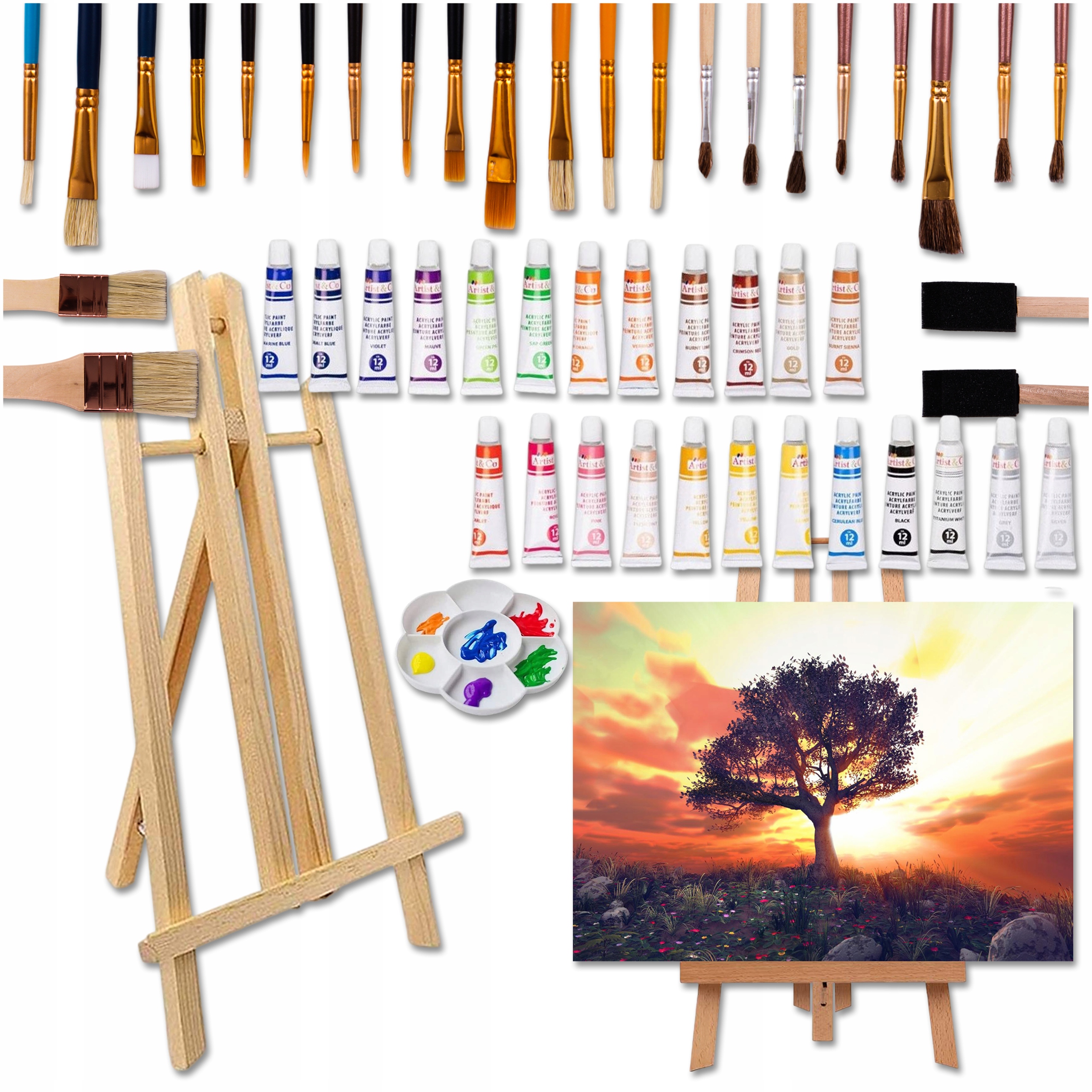 Umělecká Malířská Sada Stojan Barvy dárek Pro Děti