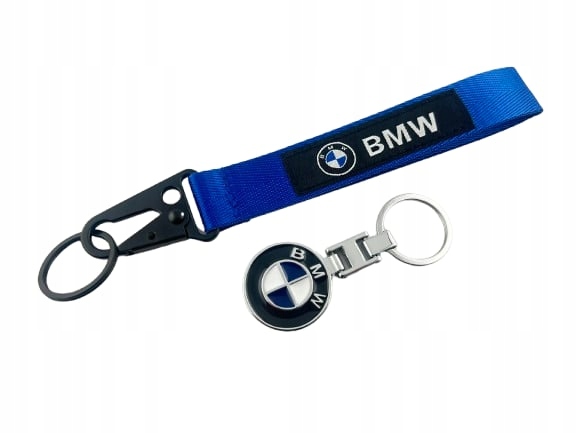 Bmw Zestaw Brelok Breloczek Metalowy Do Kluczy Smycz Niebieska