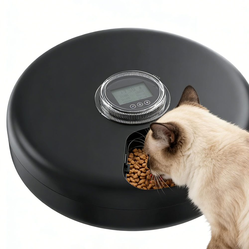 Krmítko Pro Zvířata 6 LCD Přihrádek S Pamětí A Chladicími Vložkami