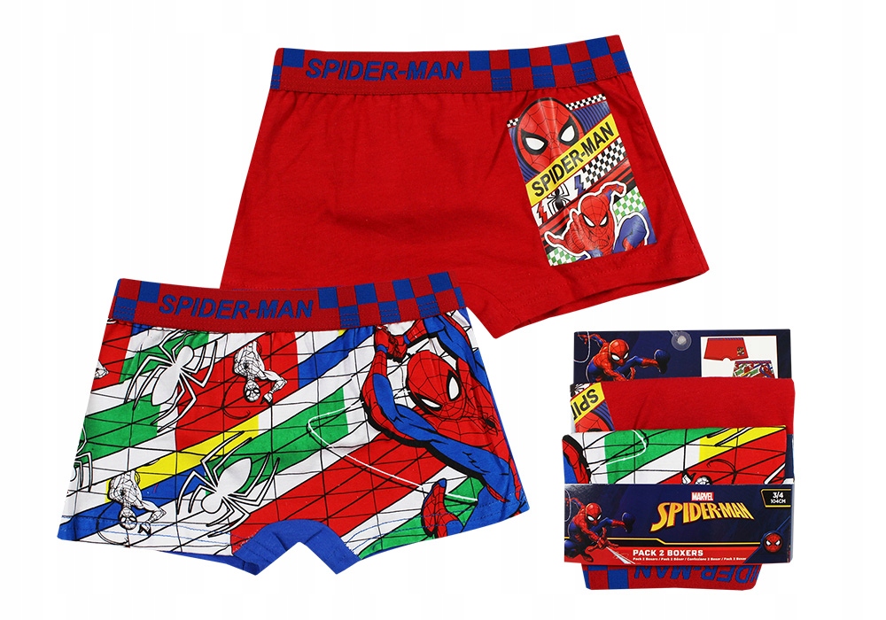 SPIDERMAN MARVEL BOXERKY CHLAPČENSKÉ NOHAVIČKY SET 2-PACK 5/6 ROKOV 116 CM