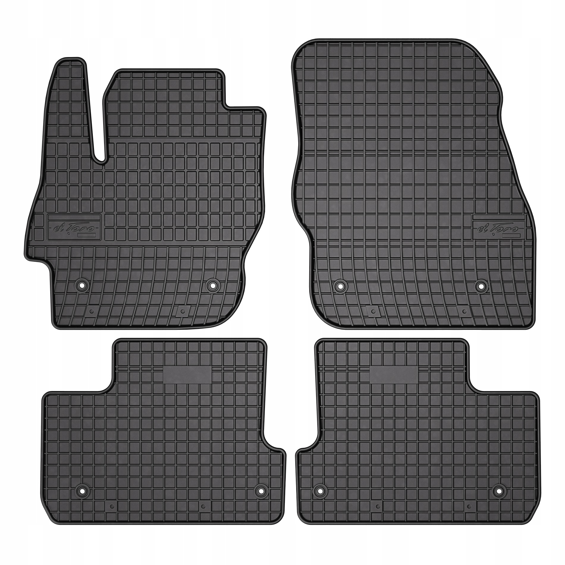 Dywaniki gumowe Frogum elToro do Mazda 3 II 2008-2013 komplet 4 szt. rant
