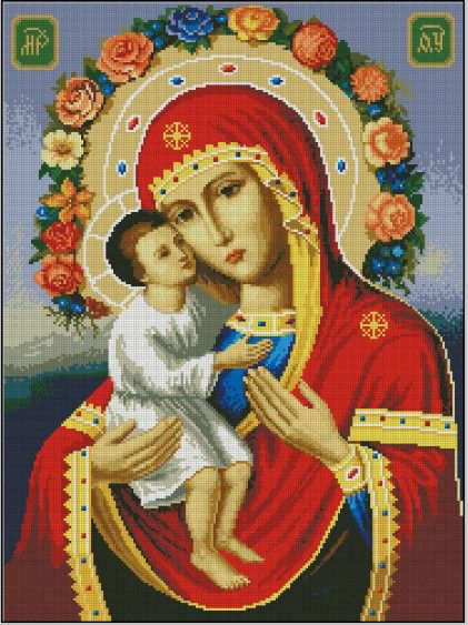 Křížková výšivka počítaná sada (kanva, mulina)