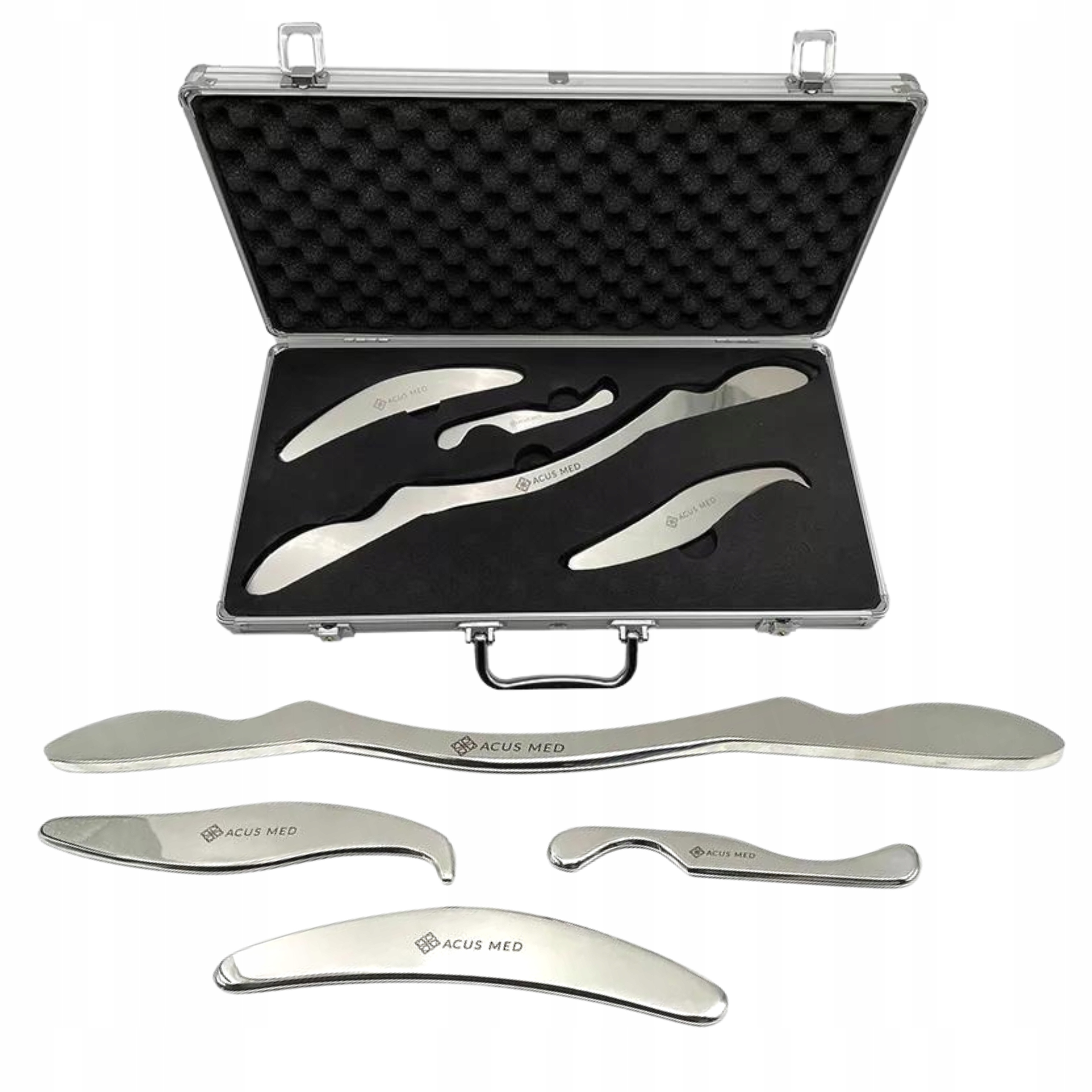 Zestaw 4 Narzędzi Do Terapii Tkanek Miękkich Iastm W Walizce Acus Med