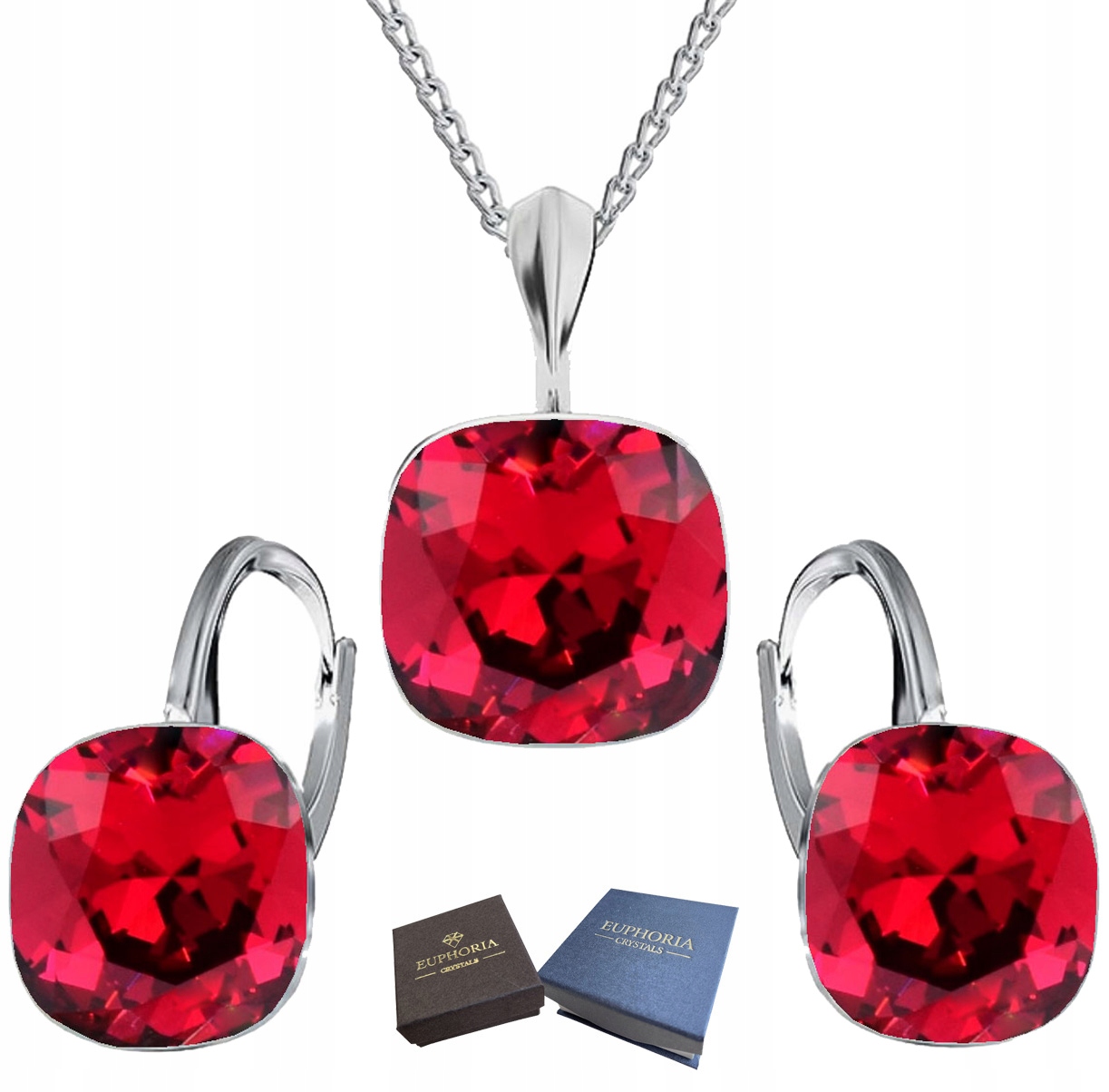 Dárek sada šperků s krystaly Stříbro 925 pro ni