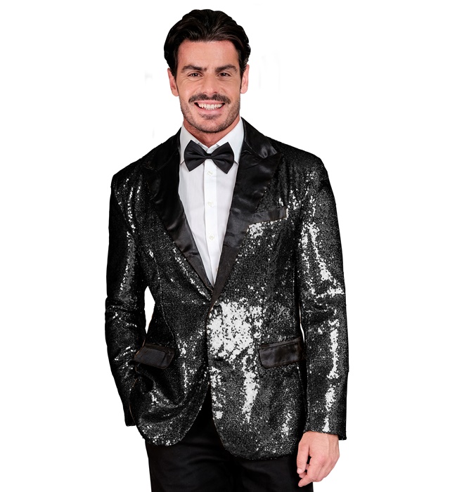 Módní bunda na párty Styl Disco Party Fashion Flitrová bunda S