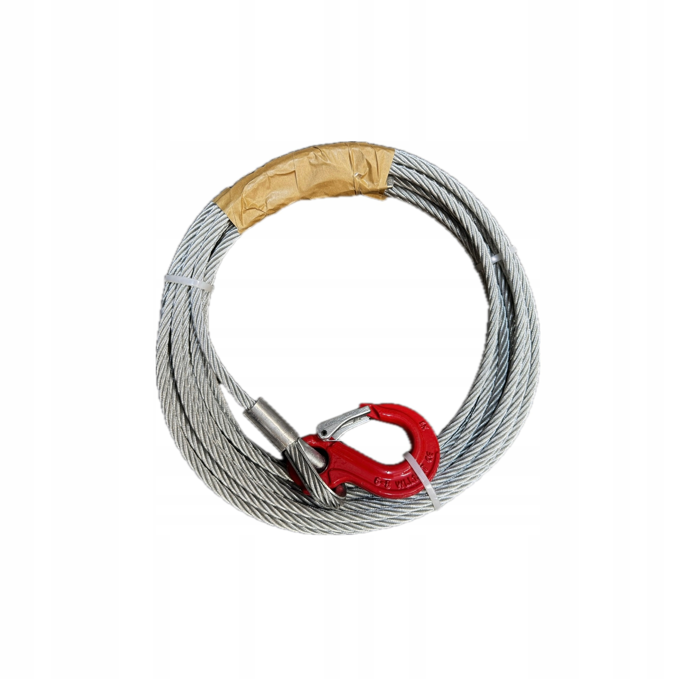 Ocelové lano 10 m 7 mm s hákem – ideální pro ruční naviják 3,55T