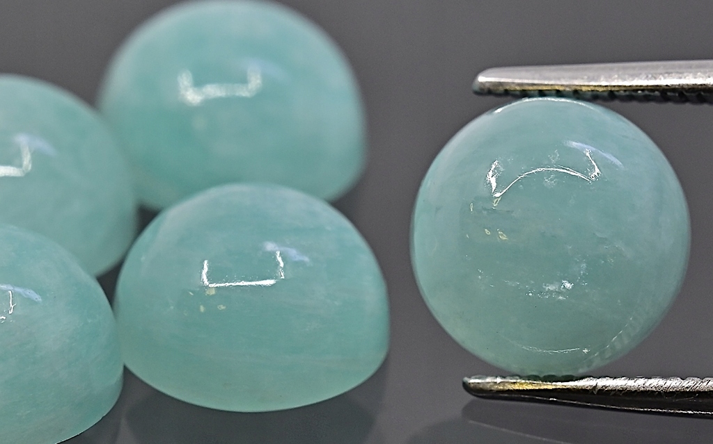 Amazonit A kulatý kabošon fi 12 mm