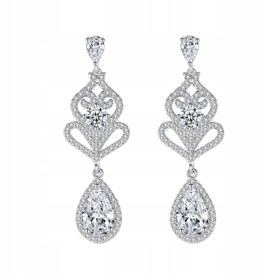 EKSKLUZYWNE KOLCZYKI, DIAMENTOWE CYRKONIE, PIĘKNE