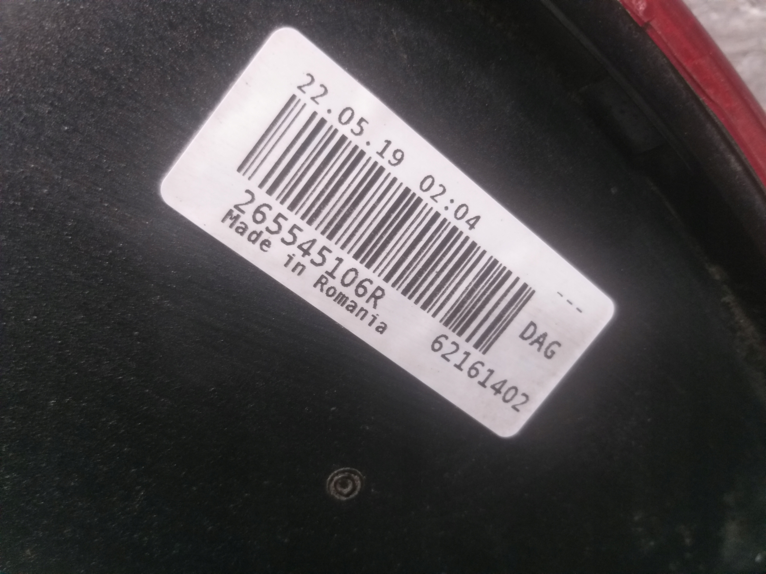 light rear part left DACIA DUSTER II 2 265545106R