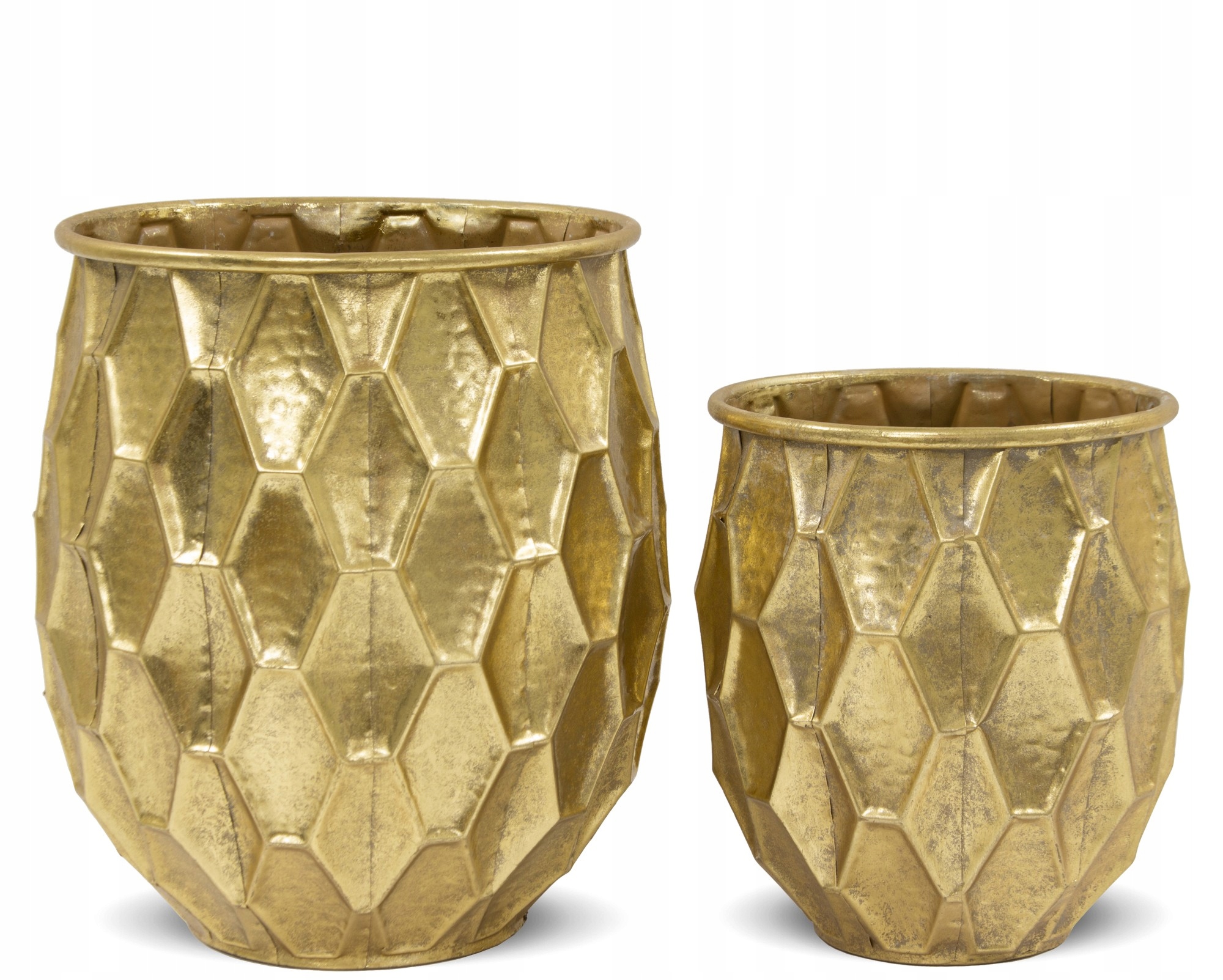 Váza Obal Na Kvetináč na kvetináč v zlatej dekorácia sada 2 kusov