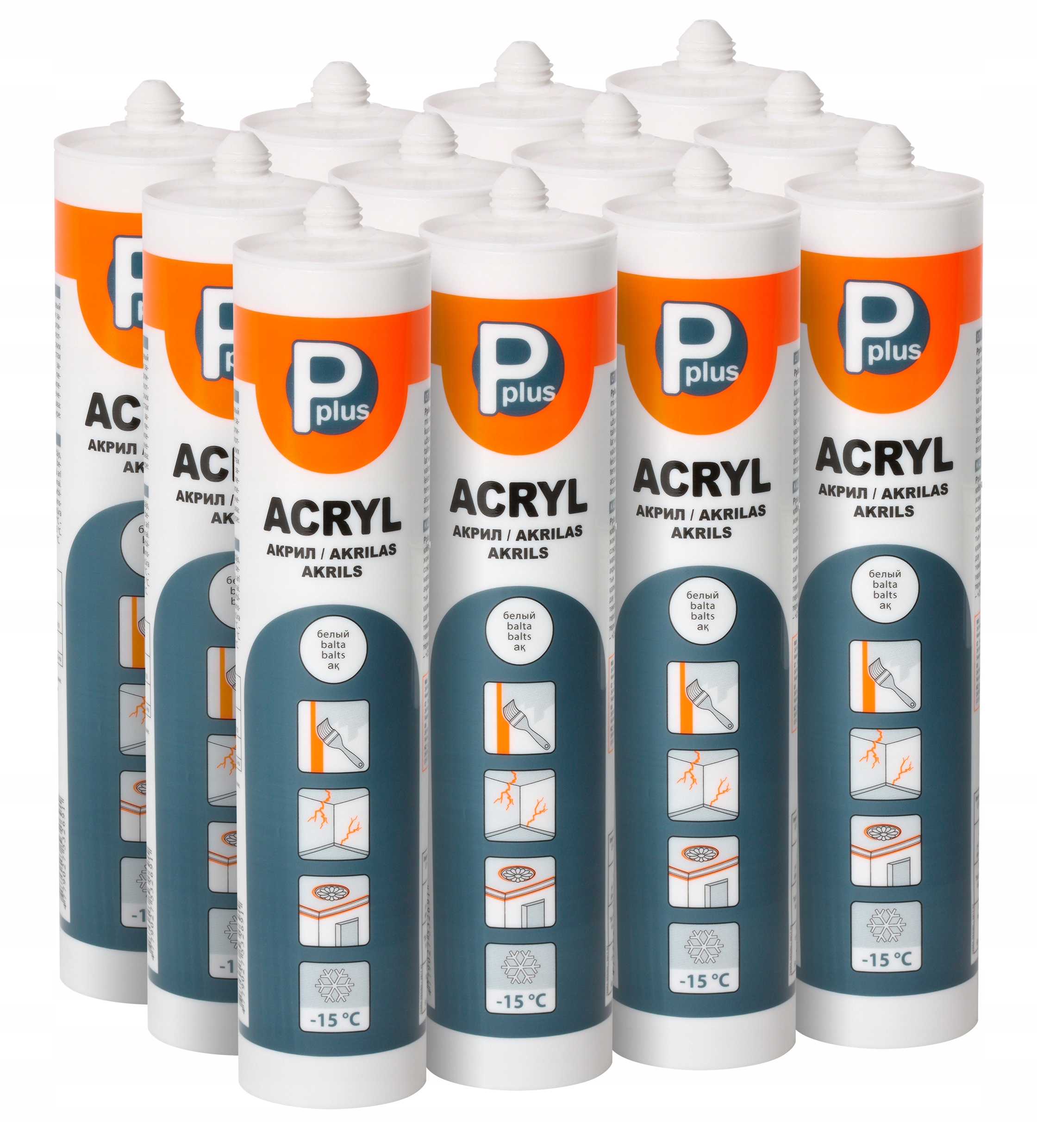 

Akryl acryl silikon biały 280 ml Pplus x 12 sztuk