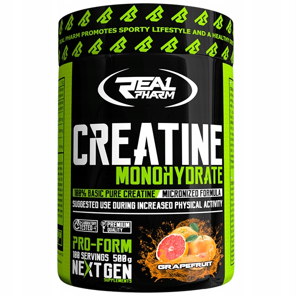 REAL PHARM Kreatyna Monohydrat 500g 100 porcji Siła Masa Mięśnie — 3