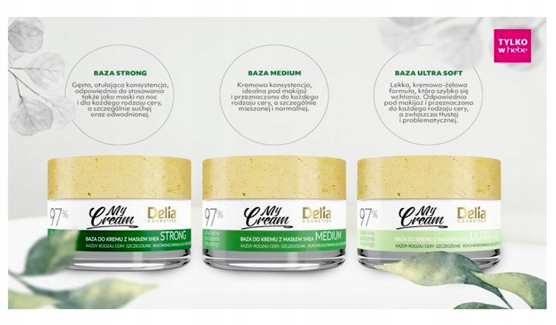 KREM BAZA Z MASŁEM SHEA DO ZROBIENIA KREMU DELIA MY CREAM ULTRA SOFT Marka Delia Cosmetics