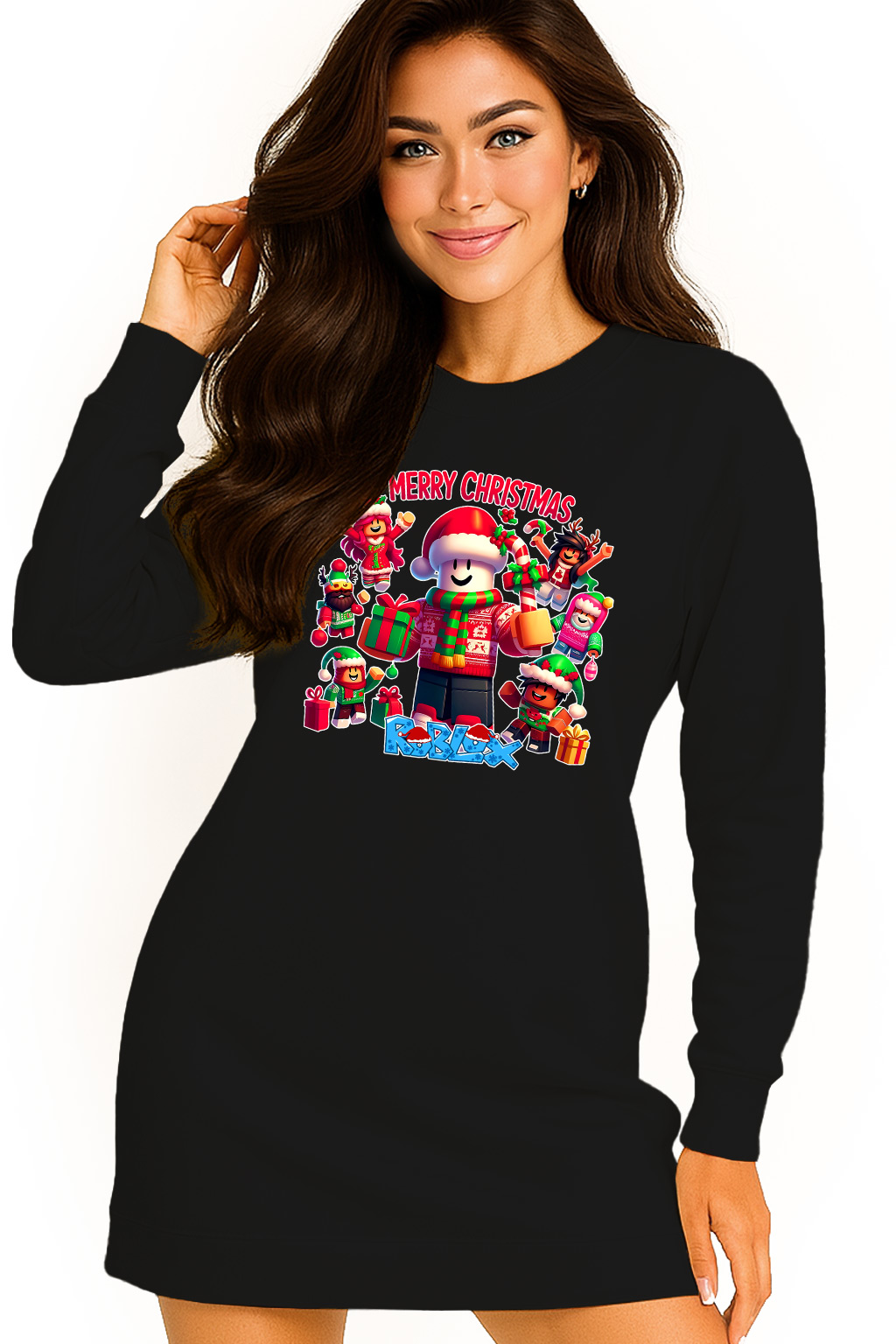 Mikina Vánoční Oversize Šaty Roblox Dárek K Vánocům XL