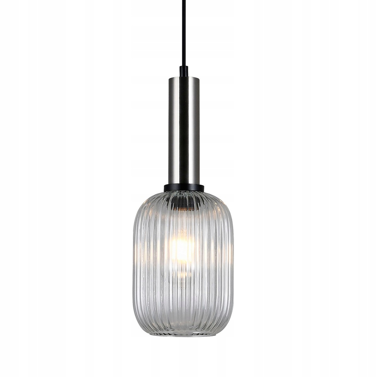 Antiola, Moderná strieborná závesná lampa s dekoratívnym tienidlom, E27