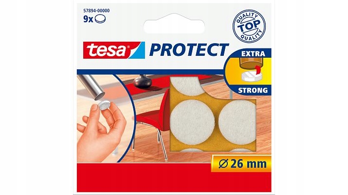 

Tesa Okrągłe podkładki Filcowe białe 9 Szt! 26 mm