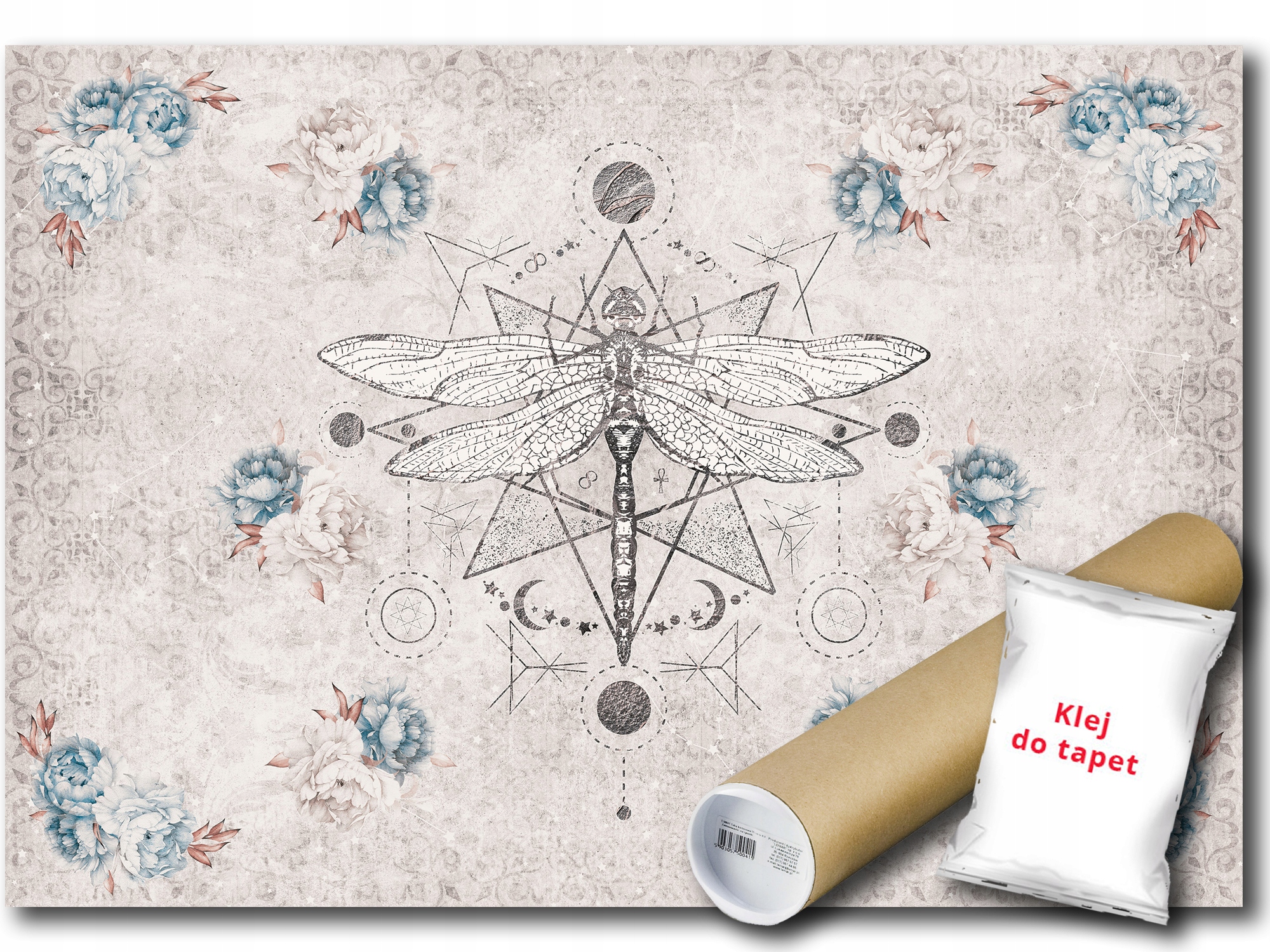 Fototapeta Flizelina Vážka Květiny Boho 312x219