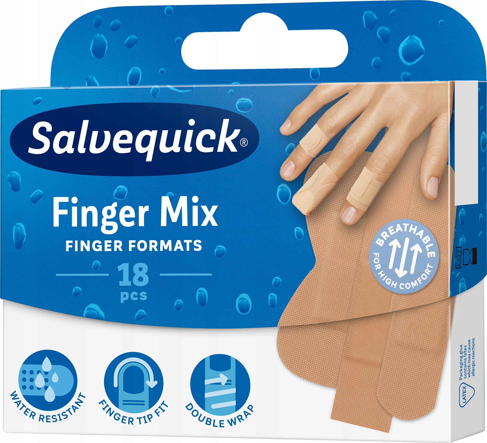 

Salvequick plastry Finger Mix wodoodporne 18 sztuk