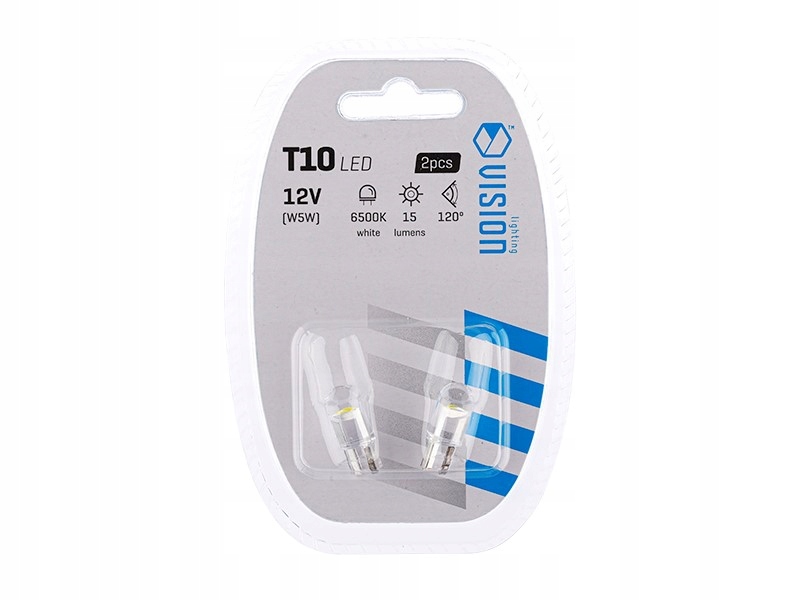2 x żarówka Led W5W (T10) 12 V 6500 K Vision – biała zimna 58271