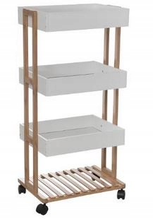 WÓZEK ŁAZIENKOWY REGAŁ NA KÓŁKACH BAMBUS 4 poziomy EAN (GTIN) 2345456655