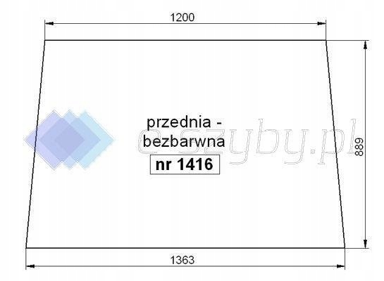 sklo Case 1046 1055 1255 1455 Fritzmeier přední