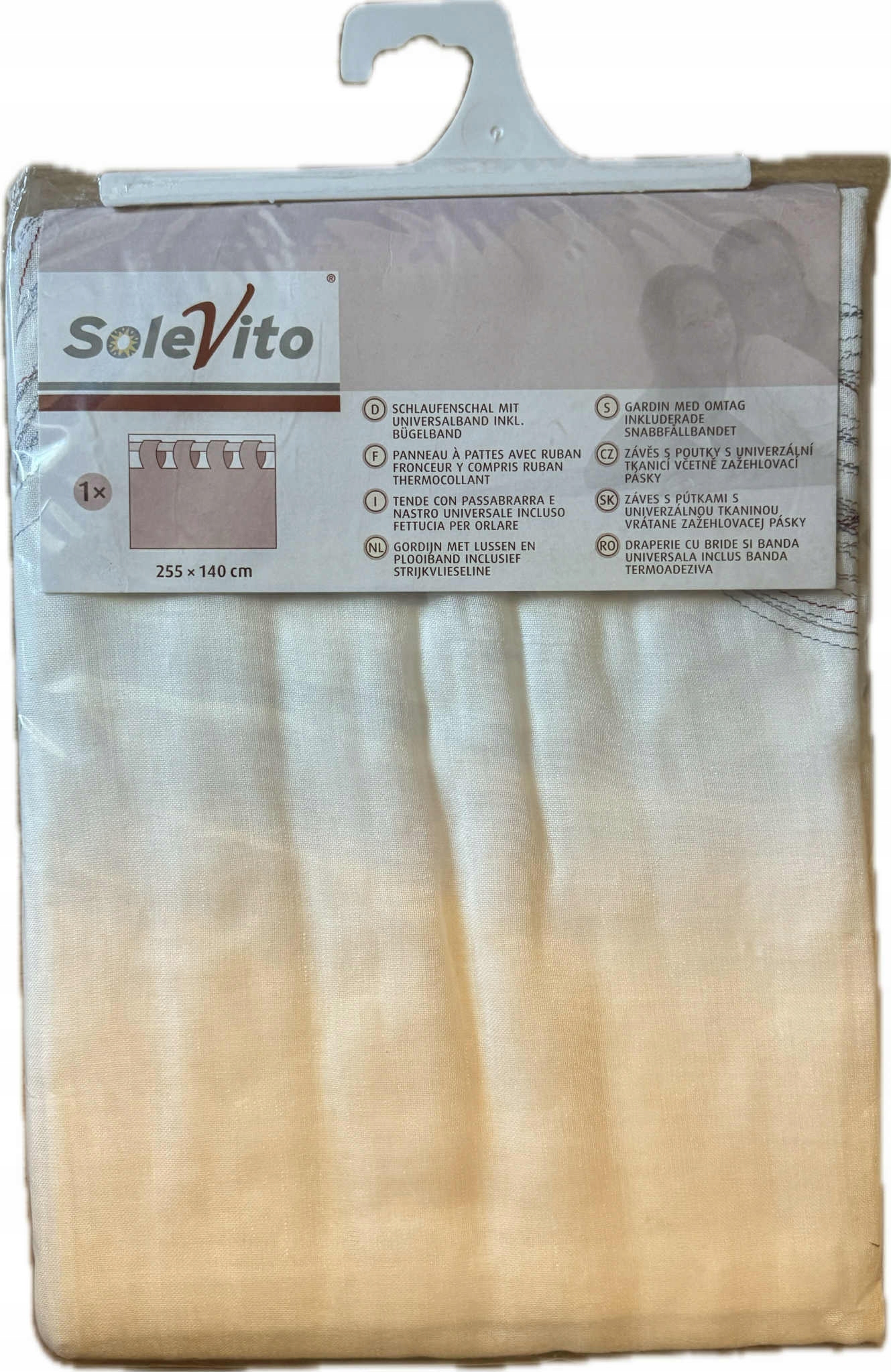 Závěs na koláčky 255 x 140 cm, 100% polyester