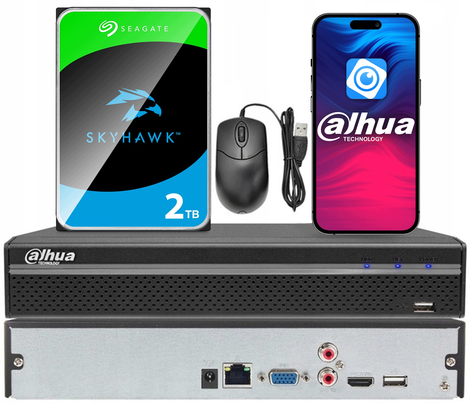 Ip rekordér Dahua 8 kanálů NVR4108HS-4KS3 WizSense Disk Skyhawk 2TB