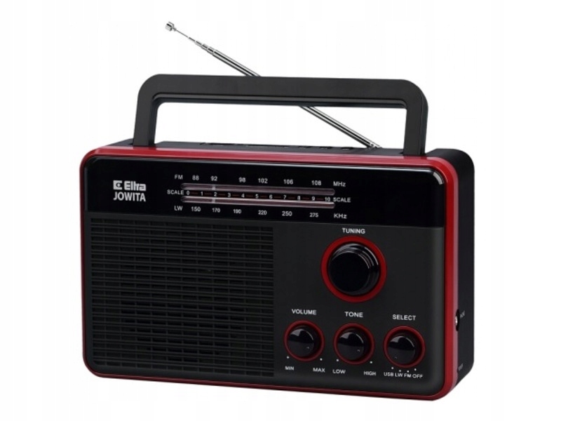 Radio Eltra Jowita Fm Lw Usb Czarny