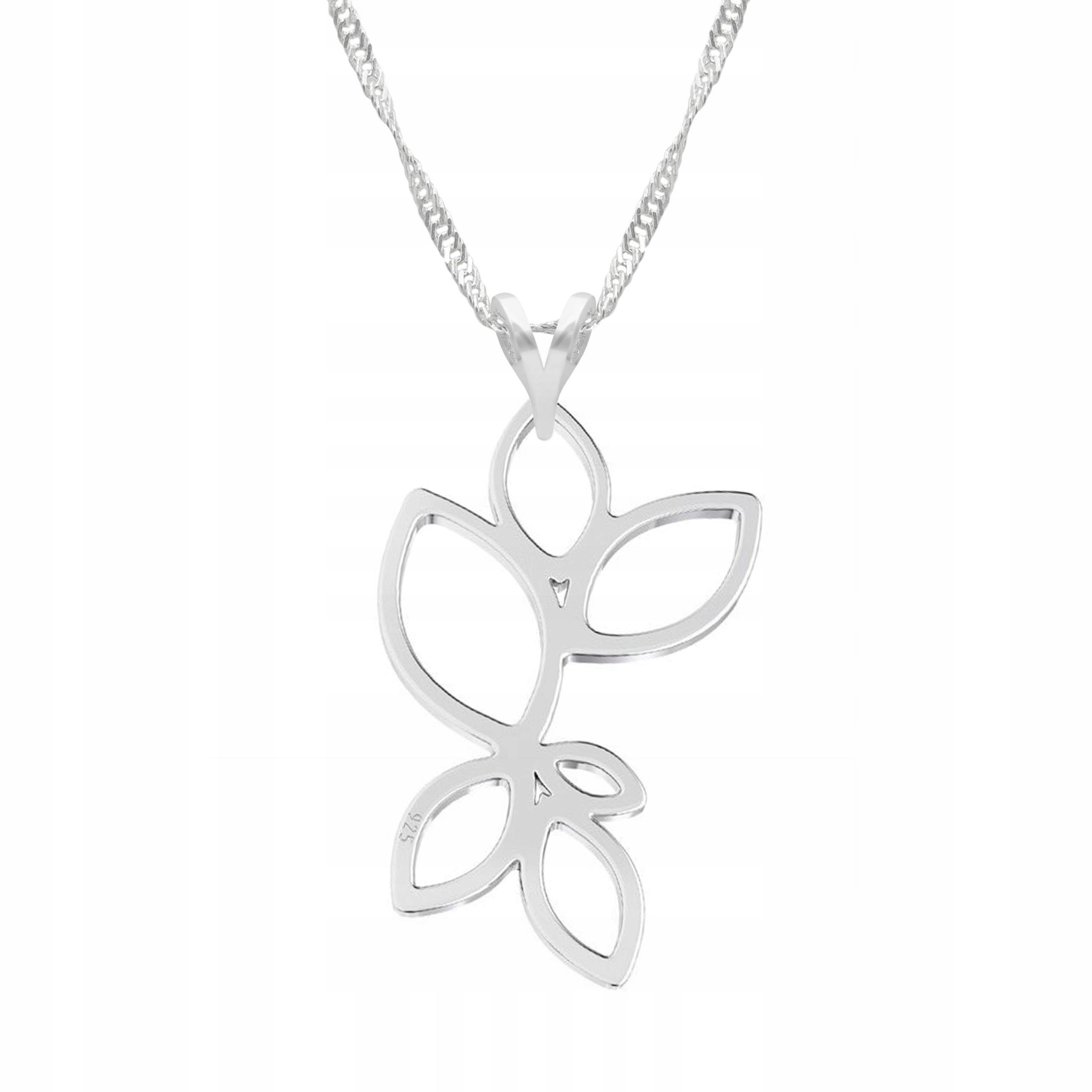 Náhrdelník Stříbrný List Příroda Strom Les Plech Stříbro 925