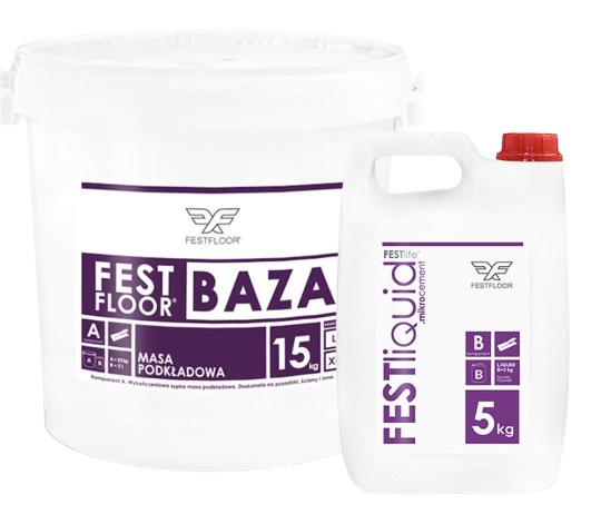 Festfloor Baza 15+5 kg – podklad pod mikrocement – velikost kameniva L