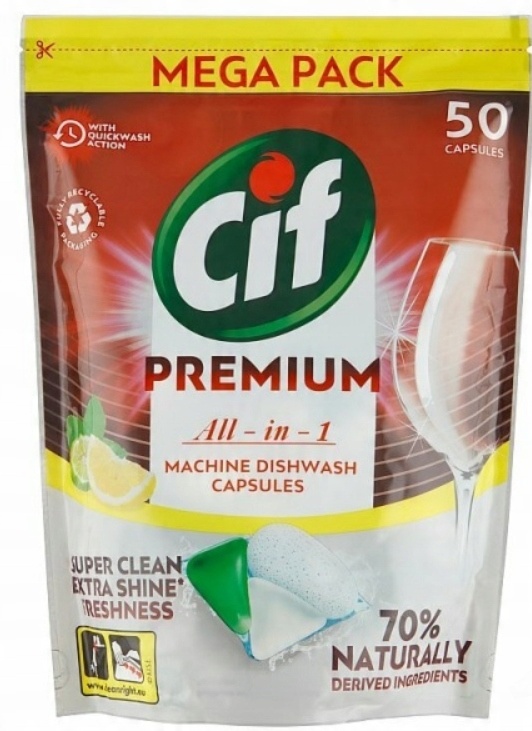 

Cif Kapsułki Do Zmywarki Premium All In One 50SZT