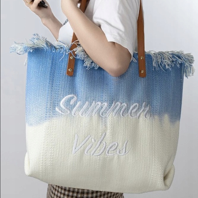 DUŻA DAMSKA TORBA ZAKUPOWA PLAŻOWA MIEJSKA SHOPPER Model TP14N