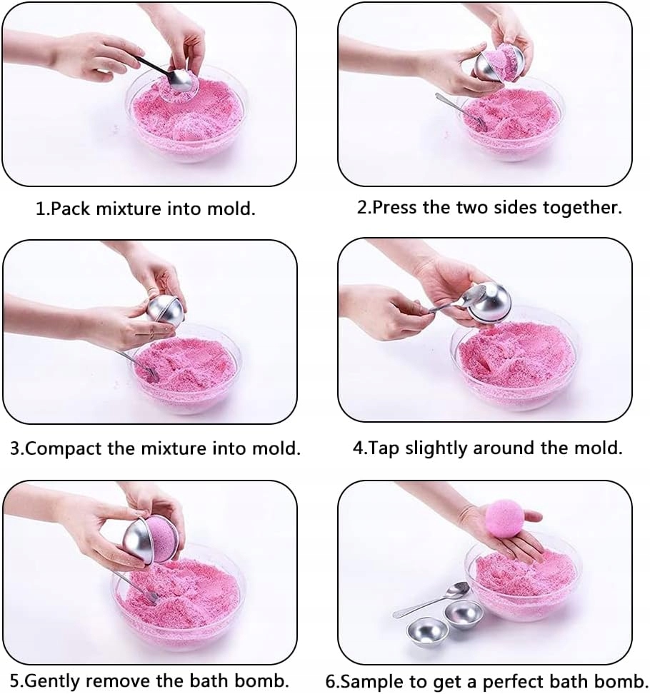 Foremki do kuli kąpielowych 8 sztuk 6,5 cm aluminiowe Kod producenta B08TMPM8FL