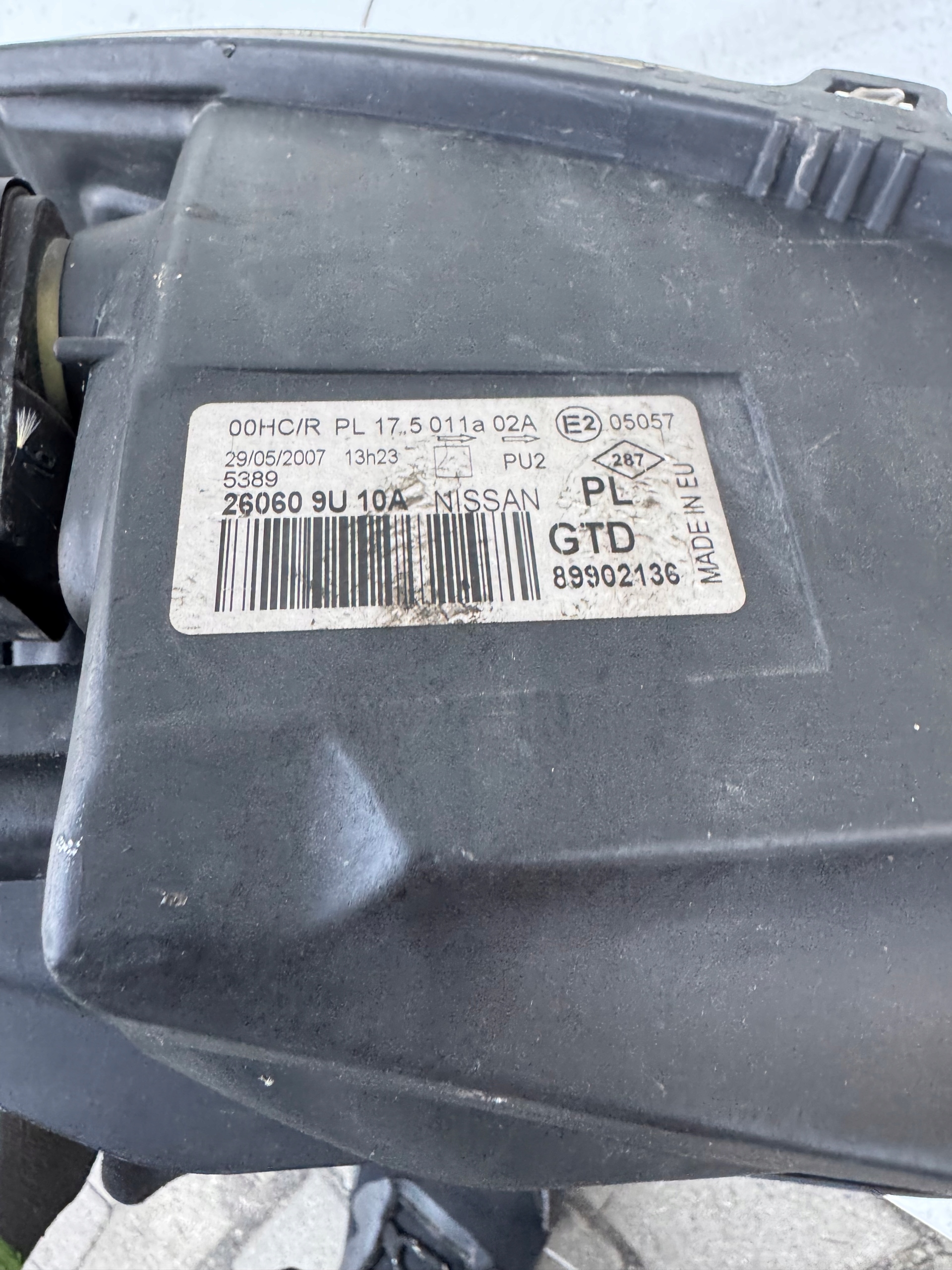 light left front front NISSAN NOTE E11 89902136