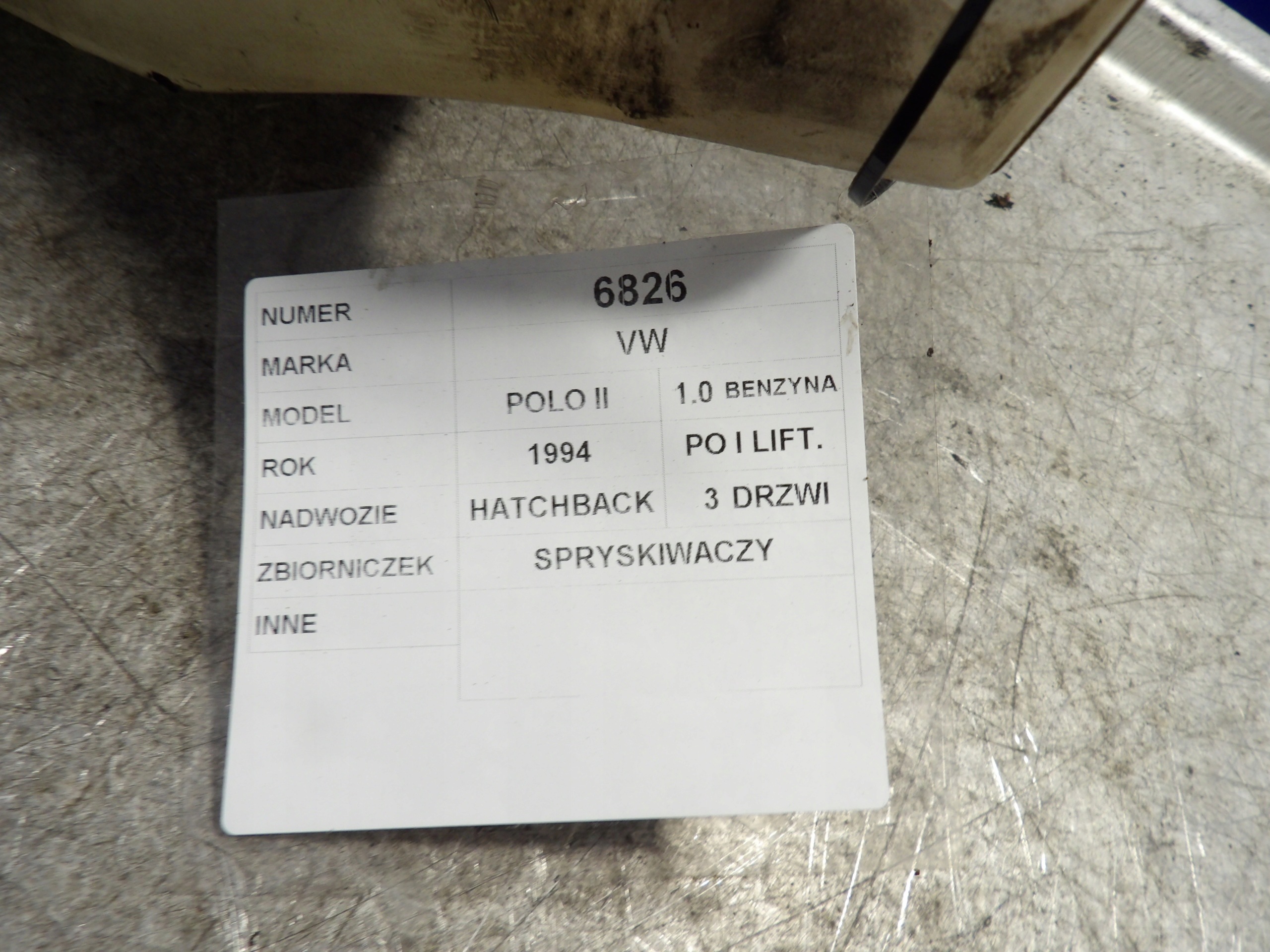 VW Polo II zdiorniczek spritzdüse