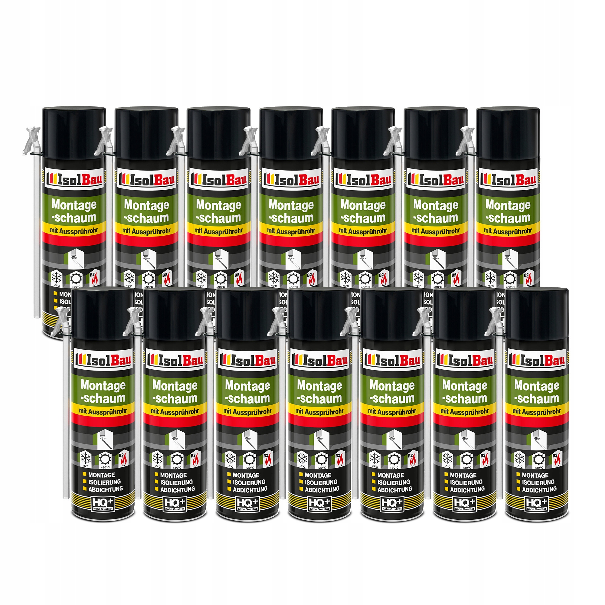 Montážní pěna Hadicová 14 x 500 ml Výkonná B2 IsolBau Těsnící pěna