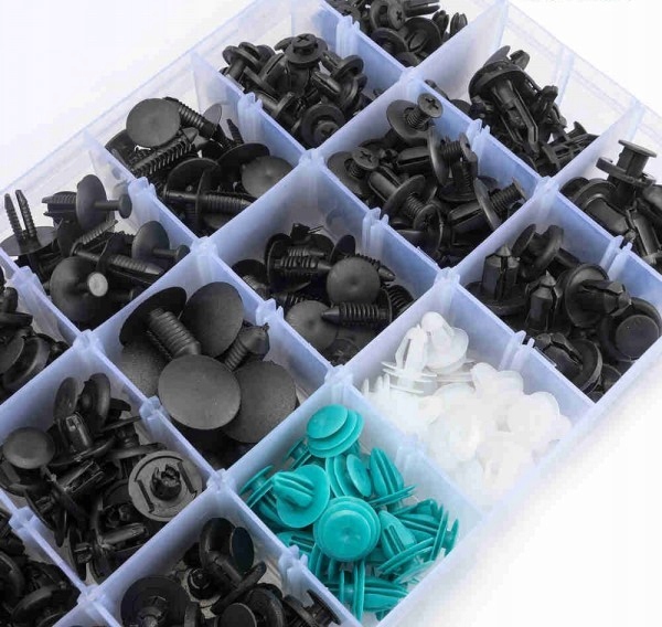 ZESTAW SPINEK KLIPSÓW KOŁKÓW SAMOCHODOWYCH 299szt Stan opakowania oryginalne