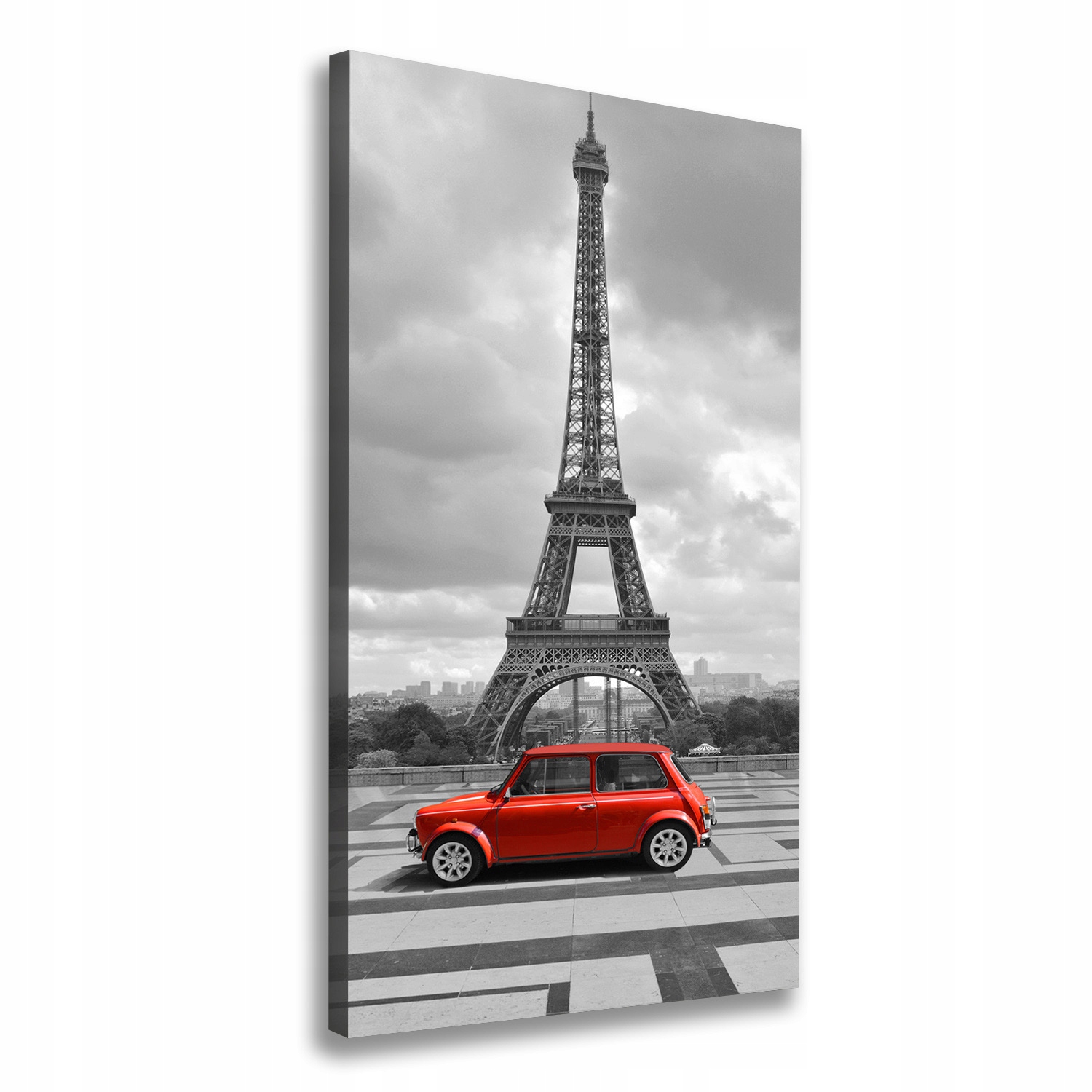 

Foto obraz na płótnie Wieża Eiffla auto 70x140 cm