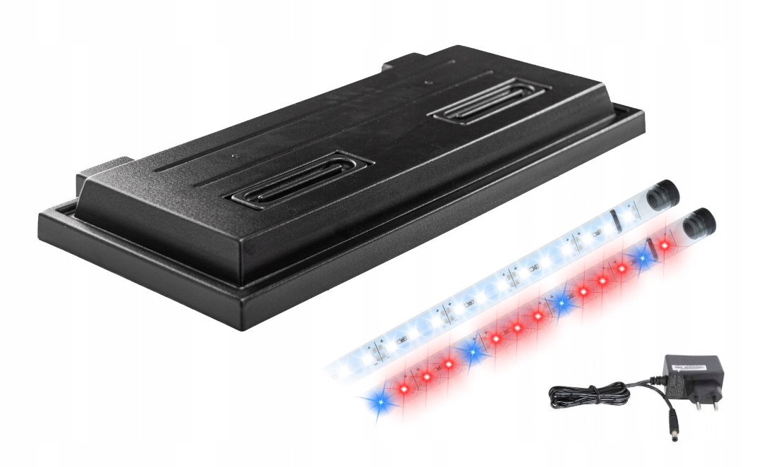 Kryt pro akvárium 80x40 černý Led osvětlení Bílé 8520 Plant 3:1