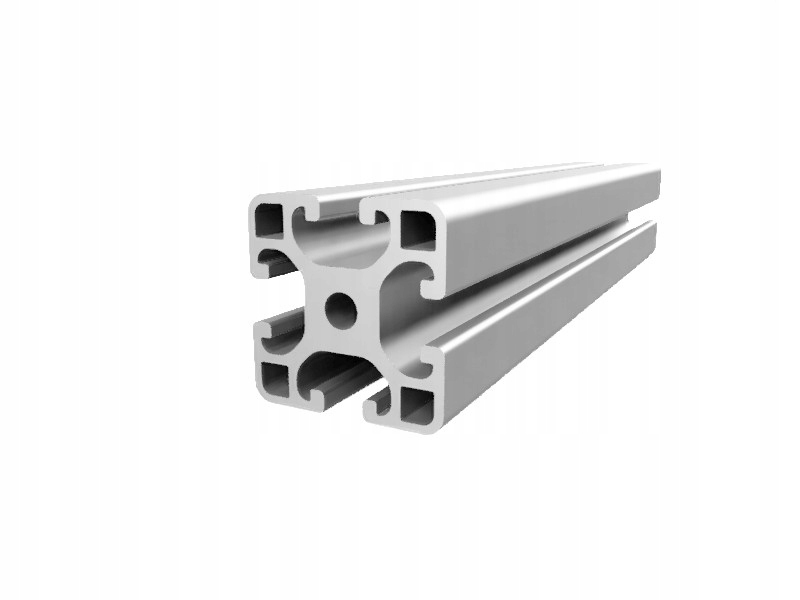 Hliníkový profil T-Slot 40x40 mm [8] řezaný na míru 1800 mm stříbrná anoda