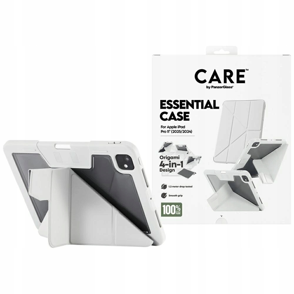 Puzdro Care by PanzerGlass Y fold pre iPad Pro 11" 2025 2024 svetlosivé