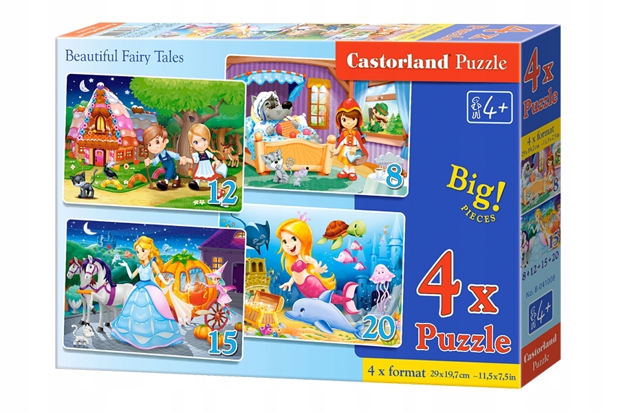 

Puzzle zestaw układanki 4w1 Bajki zestaw